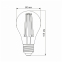 LED лампа VIDEX Filament A60FA 10W E27 2200K бронза 0