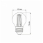 LED лампа VIDEX Filament G45F 6W E27 3000K 0