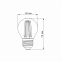 LED лампа VIDEX Filament G45F 6W E27 3000K 0