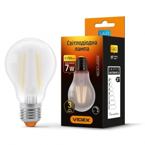 LED лампа VIDEX Filament A60FMD 7W E27 4100K дімерна