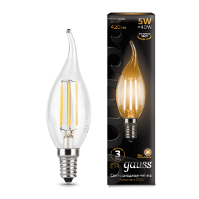 Лампа Gauss LED Filament Candle tailed E14 5W 2700K