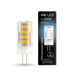 Лампа Gauss LED G4 AC185-265V 4W 4100K керамика 410Лм