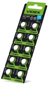 Батарейка годинникова Videx AG 9/LR936 BLISTER CARD