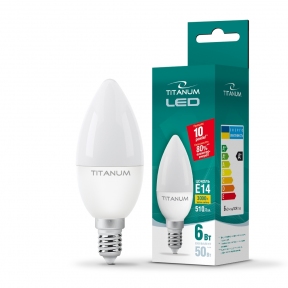 LED лампа TITANUM C37 6W E14 3000K 220V