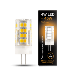 Лампа Gauss LED G4 AC185-265V 4W 2700K кераміка