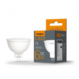 LED лампа VIDEX MR16еD 6W GU5.3 4100K дімерна