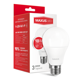 LED лампа Maxus A60 10W тепле світло E27 (1-LED-561-P)