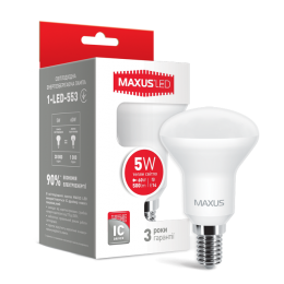 LED лампа Maxus R50 5W тепле світло E14 (1-LED-553)