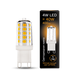 Лампа Gauss LED G9 AC185-265V 4W 2700K кераміка 400Лм