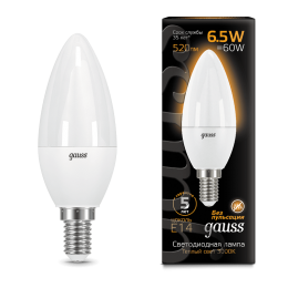 Лампа Gauss LED Candle E14 6.5W 2700К