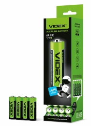 Батарейка лужна Videx LR6/AA  SHRINK